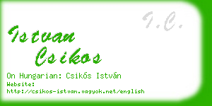 istvan csikos business card