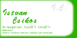 istvan csikos business card